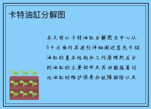 卡特油缸分解图